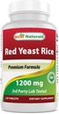 Migliori naturali rosso lievito di riso 1200 mg (non OGM) 120 compresse - non irradiato, citrina gratis