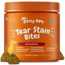 Zesty Paws Tear Stain Support Soft Chews for Dogs - for Eye Moisture + Vision & Immune Support - Integratori funzionali con Fish Oil, Lutein, Cranberry & Vitamin C - Pollo Flavor - 90 ct