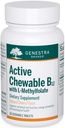 Genestra Brands Active Chewable B12 con L-Methylfolate | Chewable Vitamin B12 e Folate Supplement | 60 Chewable Tablets | Natural Cherry Flavor