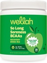 Wellah Soreness lunga polvere BCAA (Green mela aromatizzata) 30 Serve - con Complesso di idratazione