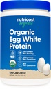 Nutricost Organic Egg White Protein Powder 8oz (Unflavored) - 15 Grammi Protein Per Serving, GMO-Free, Gluten Free