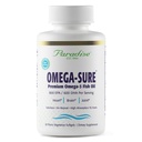 Paradise Herbs Omega-Sure, Omega-3 Concentrate, Olio di pesce Premium, DHA, EPA, Vegan, Non OGM, Gluten Free, 60 Count Vegetarian Softgels