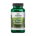 Swanson Turmeric & Black Pepper - Organic Joint Health, Heart Health, Digestion, & Liver Support Supplement - Formula naturale per una maggiore biodisponibilità e assorbimento - (60 capsule vegetali)