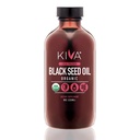 Kiva Organic Black Seed Oil - Ultra High 3X Thymoquinone (TQ), Cold-Pressed, 100% Turco Nigella Sativa Seed Oil, All-Natural Non-GMO Supplement - Vegan, 8 oz (235 ml) Vetro Bottiglia