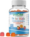 Greenfield Nutritions Halal Vitamin D3 per bambini – 1000 IU – 90 Gummies | Chewable Kids Vitamin D Integratore Supporta Bone e Immune System | Non OGM, Gelatin-Free, Gluten-Free