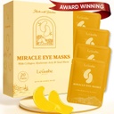 LE GUSHE Gold Under Eye Patches for Puffy Eyes and Dark Circles (20 coppie) - Idratazione del collagene sotto le maschere degli occhi con la mucina dell'olio - Trattamento degli occhi gonfiabili per le donne e gli uomini - Regali da sposa