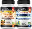 Curcumina di curcuma 1500mg 45 Conta + Probiotic 40 miliardi di CFU 60 Conte
