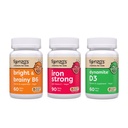 Le vitamine di Renzo Mighty Kid Bundle - Supplementi di ferro per bambini, vitamina D3 per bambini, e Bright & Brainy Vitamina B6