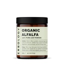 Erbologia Organic Alfalfa Polvere 3.2 oz - 45 Serve - Supporta la salute di ossa e di fegato - Ricco di vitamina A, calcio e ferro - Sostenibilmente Sorgente dritto dalla fattoria - Piccola Batch - Vegan - OGM-Free