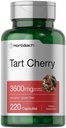 Horbäach Tart Cherry Extract Capsules | 3600mg | 220 Pills | Non-GMO, Gluten Free | Integratore di erbe tradizionali