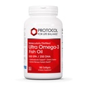 Protocollo Ultra Omega-3-500mg EPA & 250mg DHA - Fish Oil for Brain Support, Heart & Nervous System Health* - EPA DHA Omega Supplement - Non-GMO & Halal - 180 Softgels