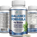 Complesso di equilibrio per le donne - per la salute vaginale, disintossicazione estetica, probiotici vaginali, supporta la flora intestinale sana, aiuta con le infezioni del seno 60 capsule