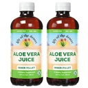 Lily Of The Desert Organic Aloe Vera Juice 2-Pack – Fillet interno, Natural Gut & Digestive Support, Stomach Relief, 32 Fl Oz Ea