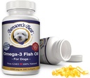 Il miglior olio di pesce Omega 3 di Benson per i cani - fornisce il 43% più omega 3 acidi grassi che l'olio di salmone - 200 Softgels 1000 mg - 100% puro, non OGM, integratori naturali dell'olio di pesce del cane animale domestico