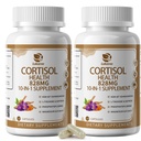 10-IN-1 Cortisol Integratori con Magnesio, Ashwagandha, Camomilla, L-teanina, Fosfatidilserine, St. John's wort, Astragalus, Vitamina C & D3, Per Uomini Donne, 240 capsule vegane per 4 mesi, Non OGM