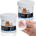 300Pcs Dog Eye Wipes Biodegradabile, Ipoallergenico Cat Dog Eye Cleaner, Pet Tear Stain Remover Wipes | Bevande, Faccia, Pulitori Occhiali per rimuovere Gently Discharge, Crust | Pet Tear Wipe