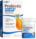 LAC Probiotic Complex 50 miliardi di CFU | Supplemento digestivo | Probiotici attivi per ripristinare l'equilibrio batterico intestinale, supporto IBS (30 capsule vegetariane)