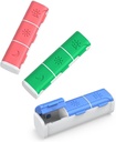 Organizzatore di pillole 3 volte al giorno, (3 Pack) Piccolo contenitore di pillole, organizzatore di pillole giornaliere, Moisture Proof Travel Pill Case for Pocket Purse, scatola di medicina portatile per tenere vitamine, oli di pesce, integratori