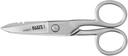 Klein Tools 2100-9 Forbici elettrici in acciaio inox, Made in USA, 5.25-Inch Manicotto Free-Fall Snips, Chiusure a strisce, Lama non piegata