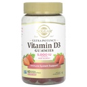 Solgar Vitamin D3 Gummies per adulti 5000IU Ultra Potency Vitamin Immune System Support per le donne e gli uomini - Tasty Strawberry Flavor, Gluten & Gelatin Free Gummy, 2 mesi di alimentazione, 60 Servings, 2g Zucchero
