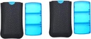 VOFOON Small Pill Organizer 3 volte al giorno Daily 2 Pack, Travel Pill Box per la tasca di borsa, 3 Compartment Portable Medicine Vitamin Case, Fish Oil Box, Scatola di supplemento
