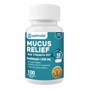 WELMATE - Mucus Relief - Guaifenesin 1200 mg Massima resistenza - Tabelle allungate-rilascio - Aiuta la chiara congestione del petto & Loosen Mucus - 12 ore di sollievo - 100 conte