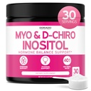 Myo-Inositol & D-Chiro Inositol Supplemento Polvere (2050mg per la dose ideale 40:1 Ratio Myo Inositol, 30 giorni di alimentazione) Per l'equilibrio dell'ormone per la salute delle donne & Ovarian - Terze Parti testate, Vegan & USA Made