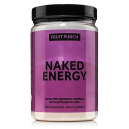 NAKED Fruit Punch Energy - Clean Pre Supplemento di allenamento per gli uomini e le donne, Vegan Friendly, Non Aggiunto Dolci, Colori o Sapori - 30 Serve