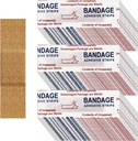 Weewooday 300 Pcs Small Bandages - Nastri, Tessuto, Adesivo, Flessibile, Traspirante - 0.34 x 1.6 Pollice