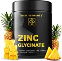 Zinc Glycinate Gummies per Adulti | Integratori di zinco 50mg | Supporta la salute immunitaria | Metabolismo | Integratore per la cura della pelle | Vegan | Non OGM | Gluten-Free | Sapore naturale di ananas | di nuovi elementi