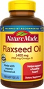 Olio di semi di lino biologico 1,400 mg - Omega-3-6-9 per la salute del cuore - 300 Conte (Pack of 1)