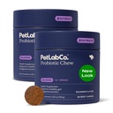 PetLab Co. Probiotici per cani, Support Gut Health, Diarrea occasionale, Salute Digestiva & Allergie Stagionali - Salmone Flavor - Confezione Vary - 30 Soft Chews Pack di 2