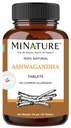 Ashwagandha Tablets- 90 compresse, 1000 mg per mi Nature | 45 giorni Alimentazione |100% naturale Ashwagandha | Vegan | dall'India