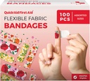 Flower Bandages, Bandages Variety Pack 100 Count, Disegni Divertenti per Bambini Adulti, Adhesione Gentle Morbida Traspirante, Latex Free, Usa per Minor Cuts Scrapes, Forniture di Primo soccorso