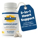 CardioClear7 - Coenzyme Q10 (CoQ10) 100mg e PQQ 10mg supplemento di salute del cuore con Shilajit - Supporta la Circolazione, Energia cellulare e salute cardiovascolare - 30 capsule