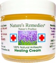 "100% Natural Antiseptic Healing Cream" Guarisce e Soothes Infected Skin, Bed Sores, Pressure Sores, Wounds, Painful Ulcers, Itching, Scrapes, Rashes, Cuts, Burns, Poison Ivy, Eczema, Psoriasis 2 oz.