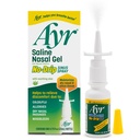 Ayr Saline Nasal Gel No-drip Sinus Spray With Soothing Aloe Vera, 0.75 Fl Oz Spray Bottiglia, (Pack of 1)