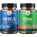 Bundle of Pure DHEA e Pure Zinc Supplement - DHEA Thyroid Support per la salute delle donne Supporto immunitario Bone Salute e Mood Support - Zinc Immune System Booster for Mood Boost Heart Health