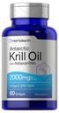 Horbäach Antarctic Krill Oil 2000mg | 60 capsule Softgel | Omega-3, EPA, DHA Supplement | con Astaxanthin | Non OGM, Gluten Free