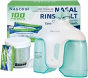 Sistema di irrigazione nasale elettrico con 150 pacchetti di sale, 2 modi detergente per naso con funzione di raccolta auto-pulizia e rifiuti auto per naso relief Runny Nose, Congestione nasale