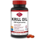 Olio di Krill Antartico, 1000mg Caps con Astaxanthin, Omega-3, EPA, DHA, Immune, Joint & Brain Support, 60 Softgels