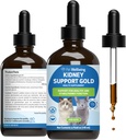 Pet Wellbeing Kidney Support Gold for Cats - Supporta la funzione sana del rene, l'equilibrio fluido, i livelli di energia, Rehmannia, Dong Quai - Veterinarian-Formulated Herbal Supplement 4 oz (118 ml)