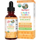 MaryRuth Organics USDA Organic Vitamin D Drops | Vitamina D3 Liquid | Sugar Free | Liquid Vitamin D Drops Supporto immunitario per neonati e bambini | VIT D3 | Gluten Free | Non-GMO | 90-150 Serve