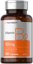 Horbäach Vitamina B2 100mg | 180 capsule | Riboflavin Supplemento | Non OGM & Gluten Free