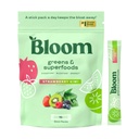 Bloom Nutrition Superfood Greens Powder, Enzimi Digestivi con Probiotici e Prebiotici, Salute Gut, Bloating Relief per le donne, Chlorella, Green Juice Mix w Beet Root Powder, 60 SVG, Strawberry Kiwi