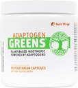 SaltWrap Adaptogen Greens - Mind-Body Resilience Formula - Caffeina-Free Nootropic per Stress, Focus e prestazioni cognitive - 90 capsule