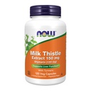 NOW Integratori alimentari, Estratto di cardo di latte di Silymarin 150 mg con curcuma, Supporta la funzione del fegato*, 120 capsule di Veg