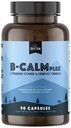 Naturale Rhythm B-CALMplex, miscela unica di vitamina B, complesso B Supporta la corretta funzione di Nerve e rilassamento, alimentazione di 3 mesi, 90 capsule