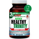 Integratore di Probiotici della Trinità sana - 60 capsule di Gel Latticini e Gluten Free - Migliorare la Salute Gut e Digestiva, - 30 miliardi di CFU - Lactobacillus Acidophilus, Bifidobacterium, Bulgaricus