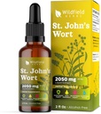 St. John's Wort Herb Tincture St Johns Wort Wart Extract Drops 2000mg (Hypericum perforatum) Herbal Supplement 1 mese di fornitura, 84 Servings, Alcohol-Free Tincture - 2 Oz, Confezione da 1